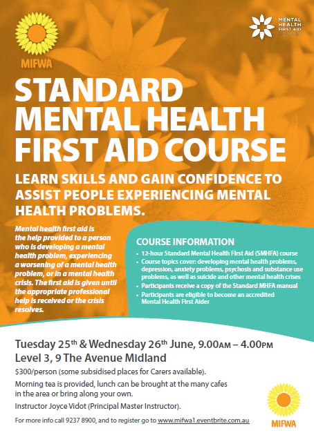 Standard Mental Health First Aid – Midland