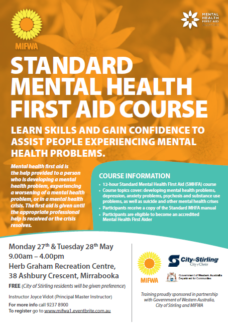 FREE Standard Mental Health First Aid – Mirrabooka [FULL]