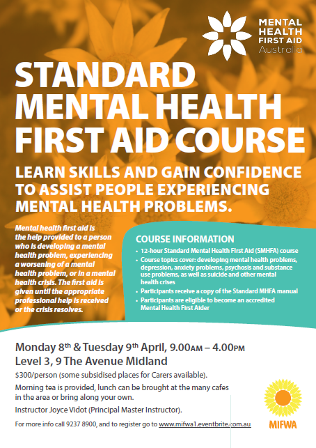 Standard Mental Health First Aid – Midland [FULL]