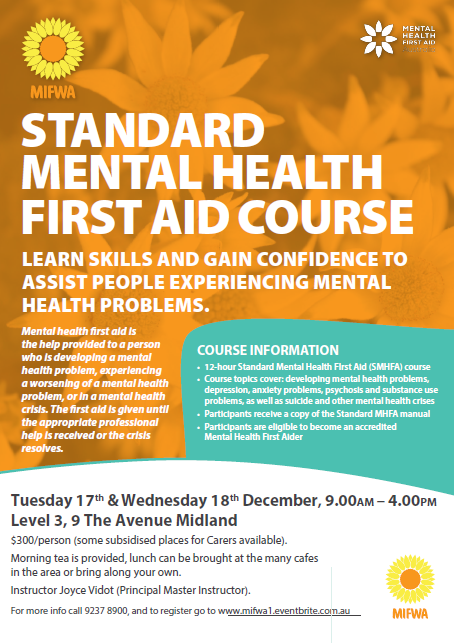 Standard Mental Health First Aid – Midland