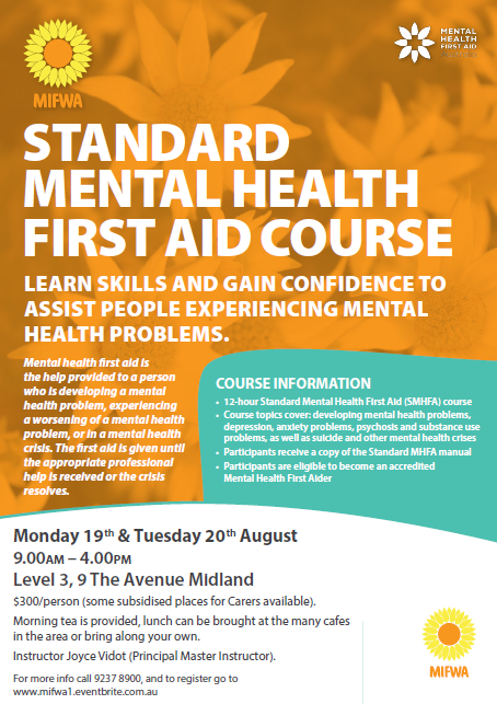 Standard Mental Health First Aid – Midland