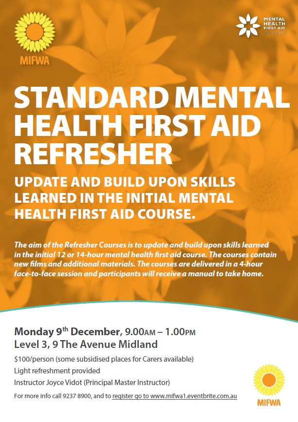 Standard Mental HEalth First Aid Refresher – Midland