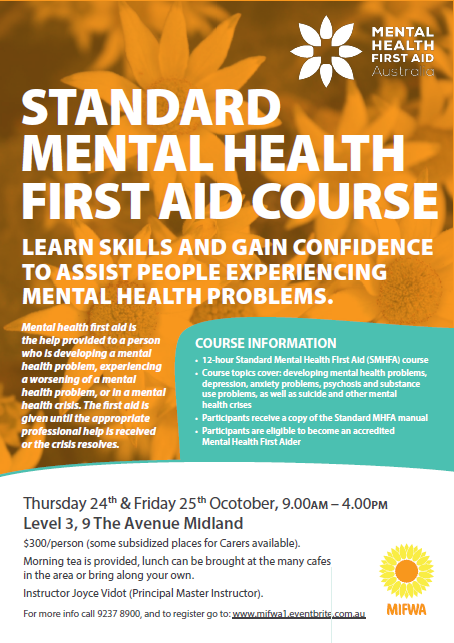 Standard Mental Health First Aid – Midland