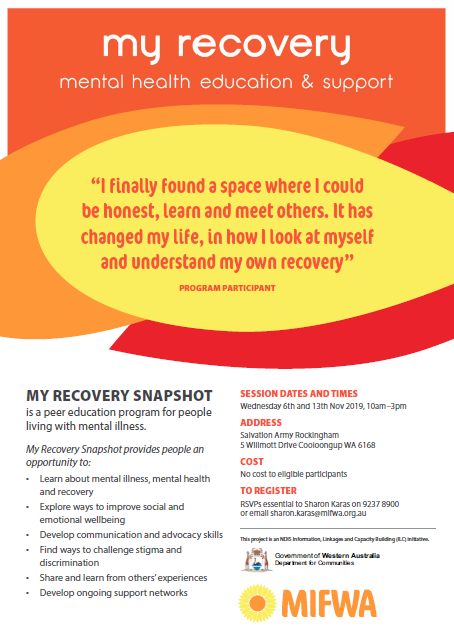 My Recovery Snapshot – Mental Health Education & Support