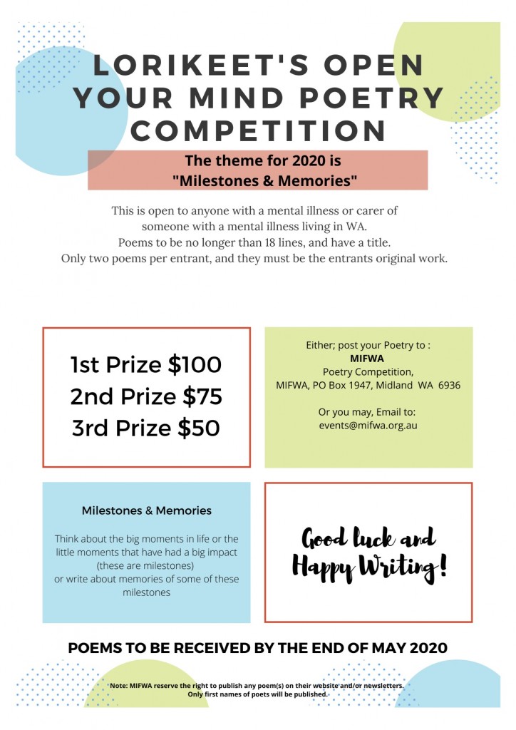 Lorikeet’s Open Your Mind Poetry Competition