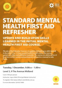 Refresher MHFA MIFWA December 2020