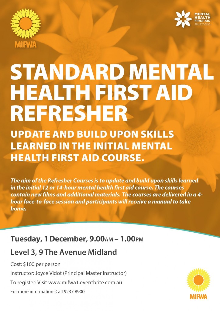 Standard Mental Health First Aid – Refresher