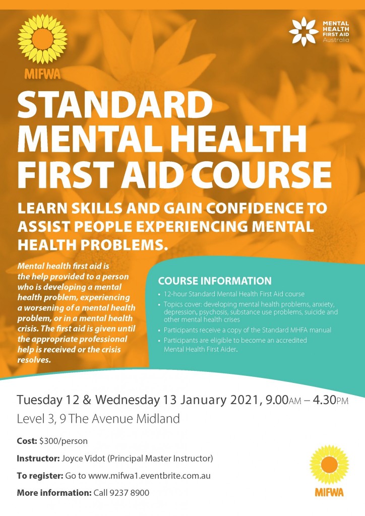 Standard Mental Health First Aid Course – SOLD OUT