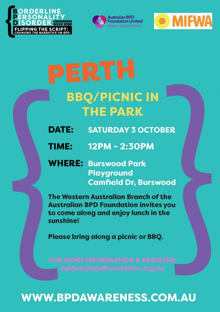 BBQ/Picnic in the Park for BPD Awareness Week 2020