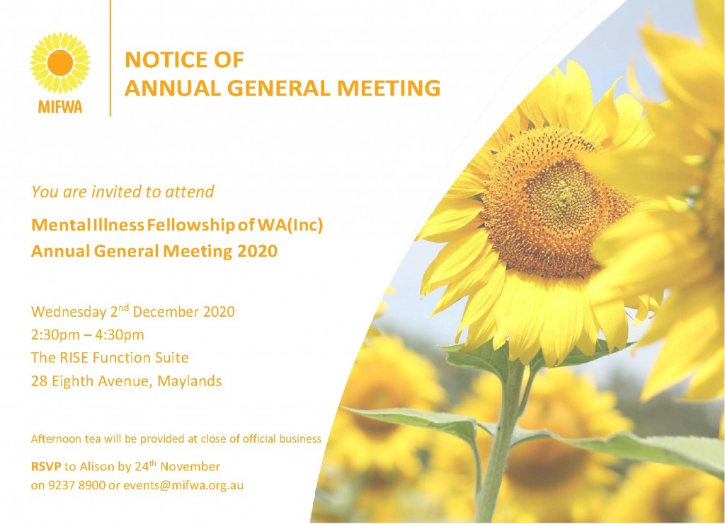 MIFWA Annual General Meeting 2020