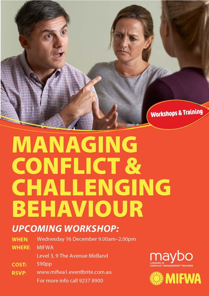 Managing Conflict & Challenging Behaviour SOLD OUT