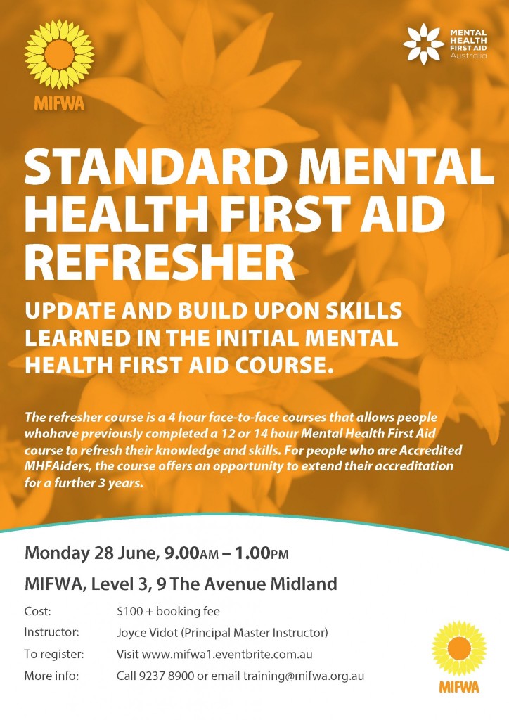 Refresher MHFA MIFWA JUNE 2021