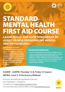 Standard Mental Health First Aid August 2021