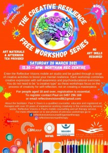 Free art therapy workshop Northam