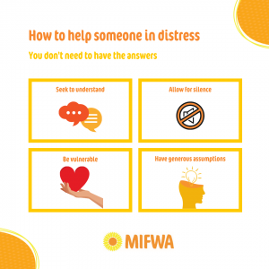 4 tips for helping someone when they feel distressed graphic