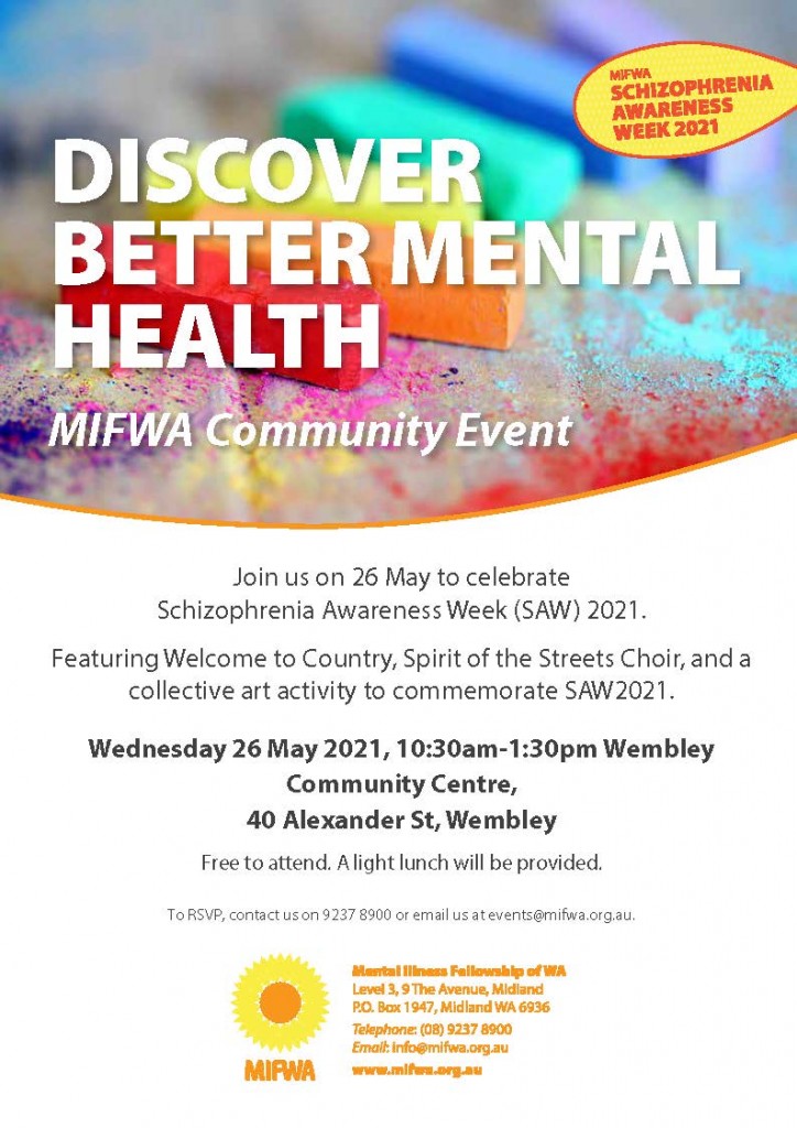 MIFWA Community Event for Schizophrenia Awareness Week 2021