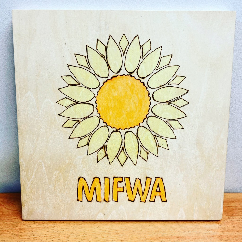 Steve MIFWA Sign Wood Burning