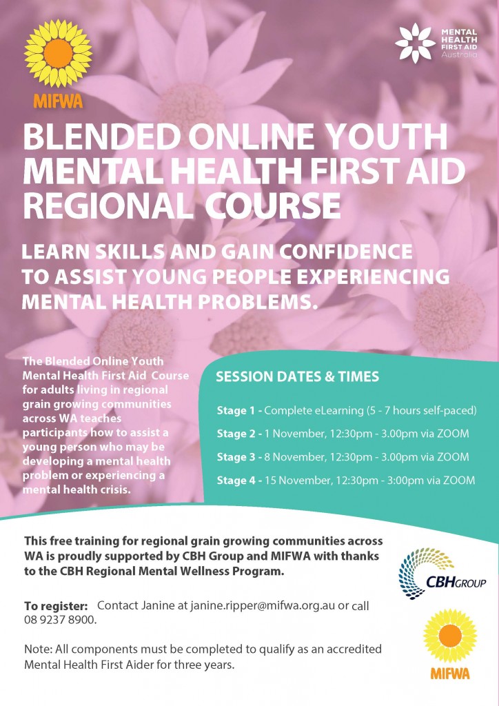 Blended Online Youth Mental Health First Aid for Regional Communities