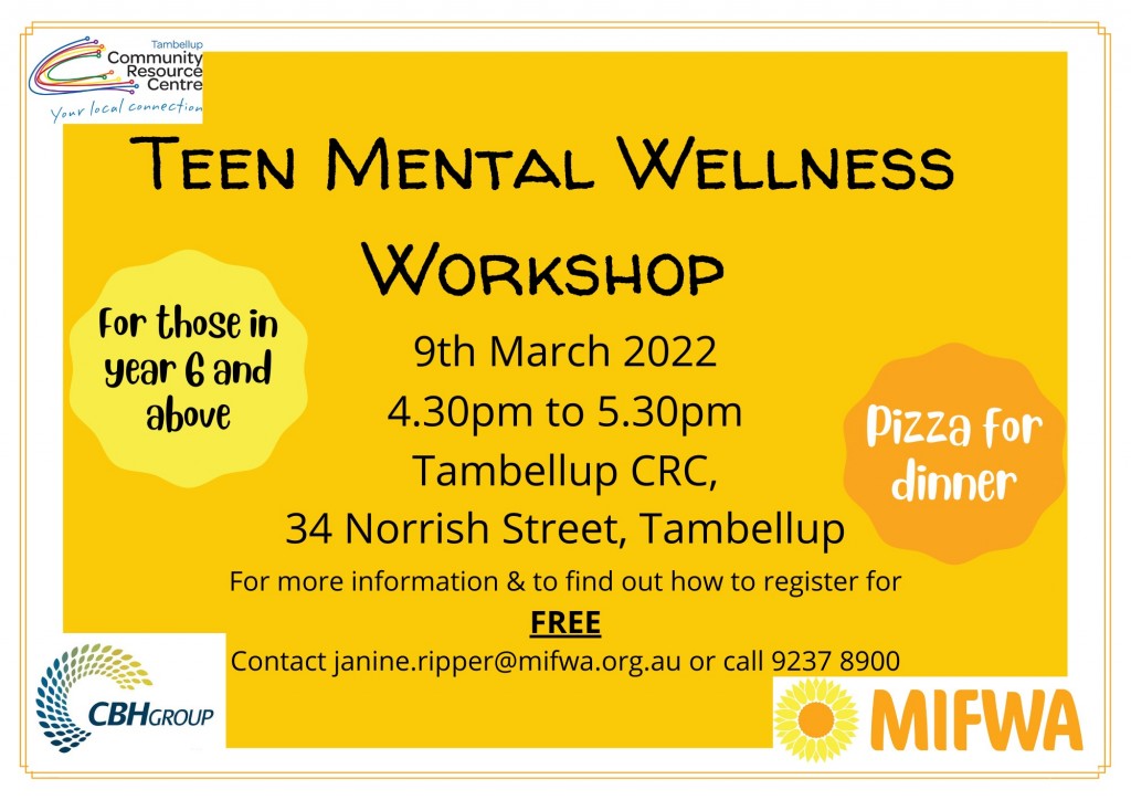 Teen Mental Wellness Workshop