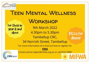 Teen Mental Wellness Workshop