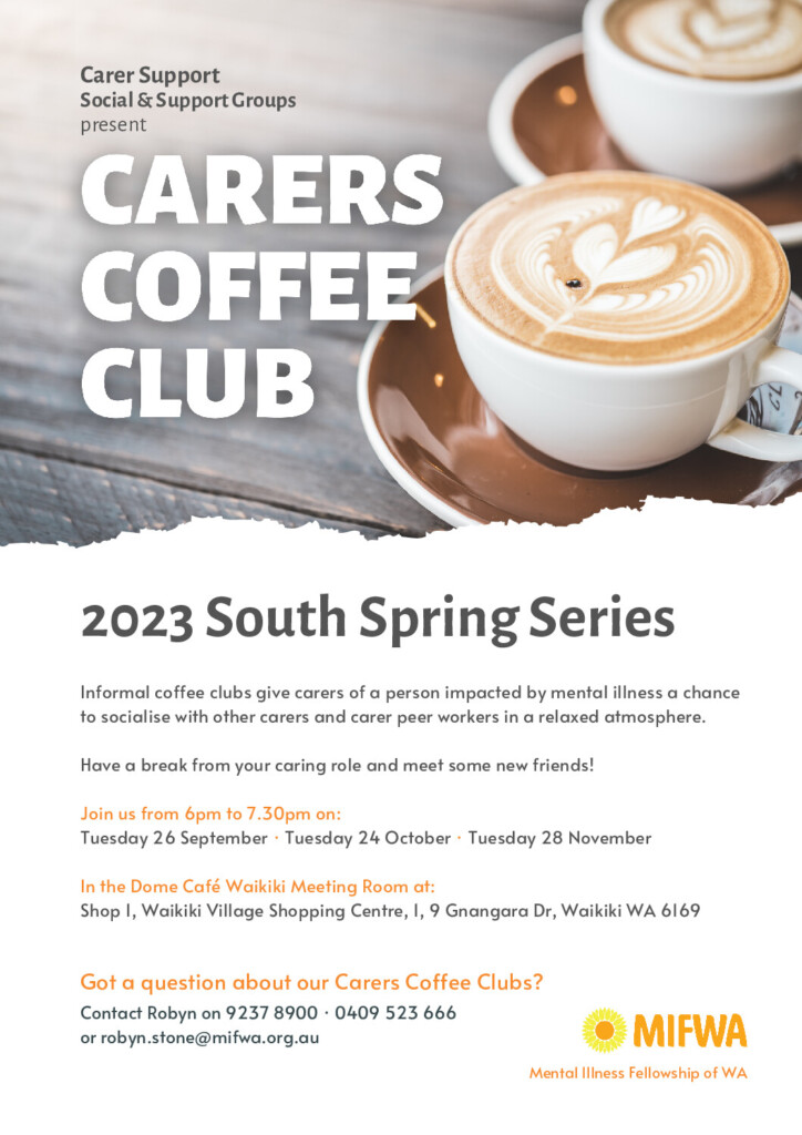 Carers Spring Series Coffee Club Flyer