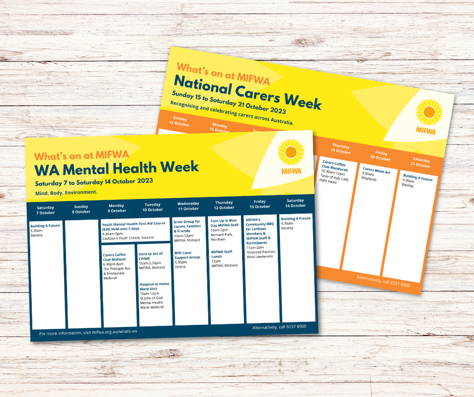 What’s on at MIFWA during Mental Health Week & Carers Week [2023]