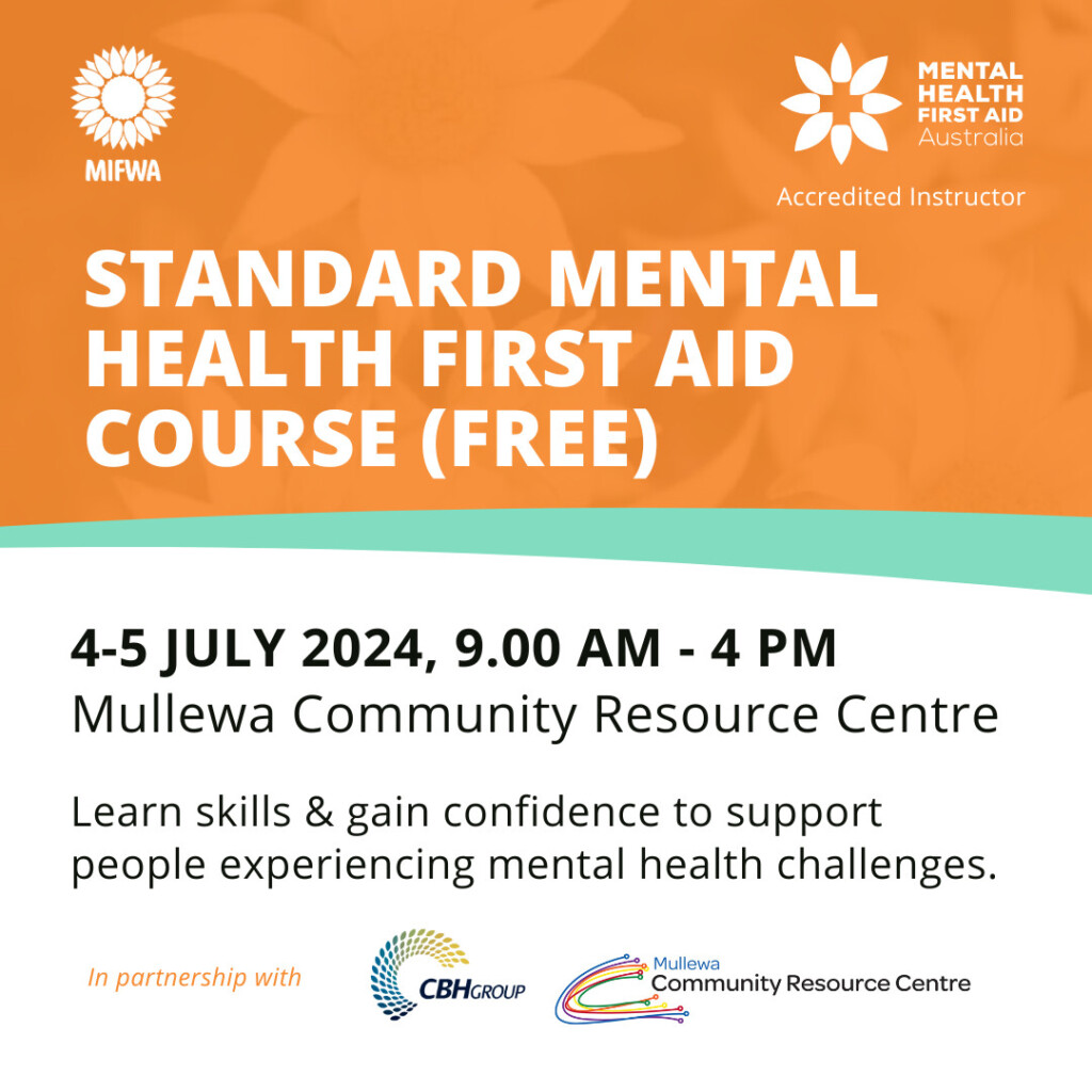 Free | Standard Mental Health First Aid Course, Mullewa