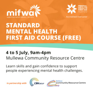 Standard Mental Health First Aid Mullewa 2024